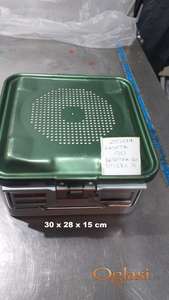 Kaseta za autoklav Aesculap  zeleni poklopac 30 x 28 x 15 cm